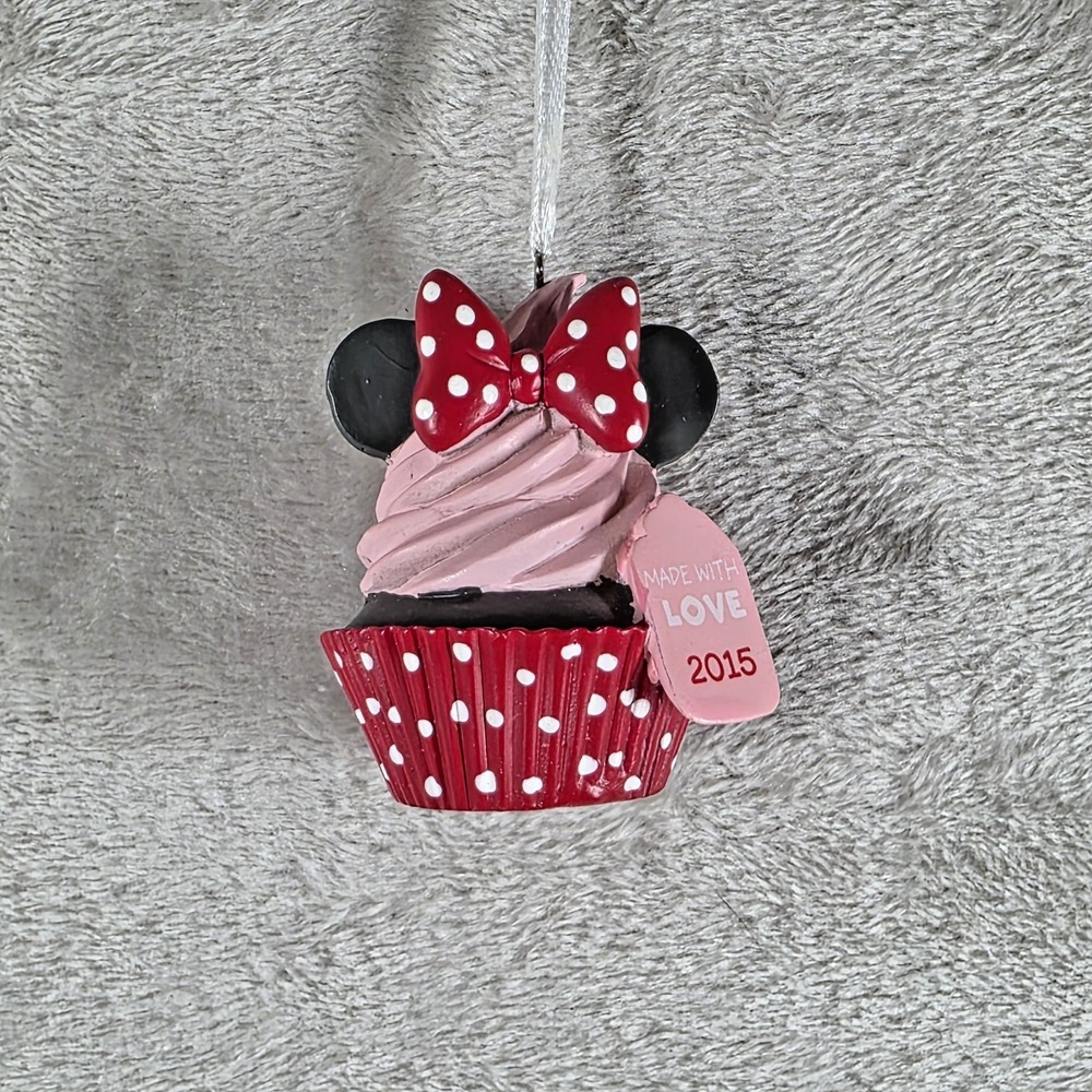 Hallmark Disney Minnie Mouse Cupcake Made With Love 2015 Christmas Ornament